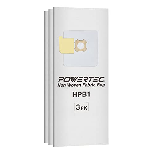 Powertec 75044 Vakuumbeutel, versiegeltes Papier, gefiltert, HPB1 Style, Staubsaugerbeutel, geeignet für AstroVac Valet & VacuMaid Modelle, 3 PK - 3 Lagen, Vliesstoffbeutel