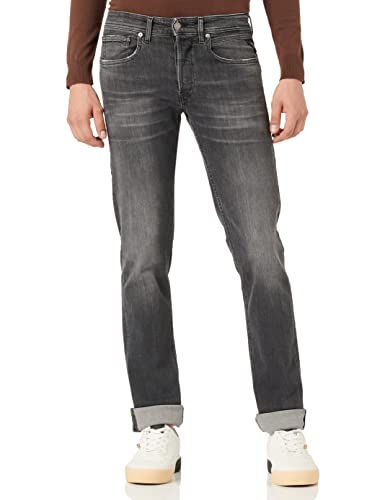 Replay Herren Grover Straight Jeans, Grau (Medium Grey 9), W28/L30 (Herstellergröße: 28)