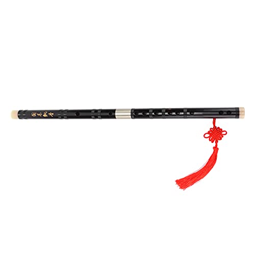 Bambusflöte, Traditionelles Holzblasinstrument Rötlich-Braun für Musikliebhaber für Anfänger für die Leistungsprüfung for(Key C, blue)