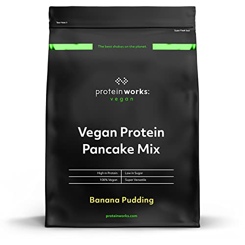 Veganer Protein Pancake Mix | Wenig Zucker, hoher Proteingehalt, langsam freigesetzte Kohlenhydrate | THE PROTEIN WORKS, Bananenpudding, 1kg
