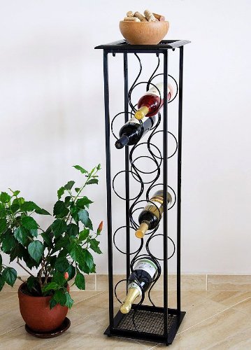 DanDiBo Weinregal Blumensäule Oktave 100 cm Flaschenständer Metall Regal Flaschenhalter
