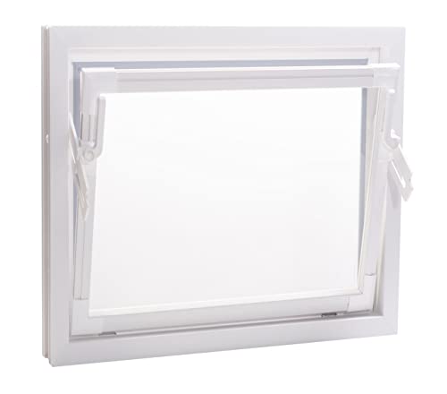 ACO 50x50cm Nebenraumfenster Kippfenster weiß Fenster Kellerfenster Isofenster
