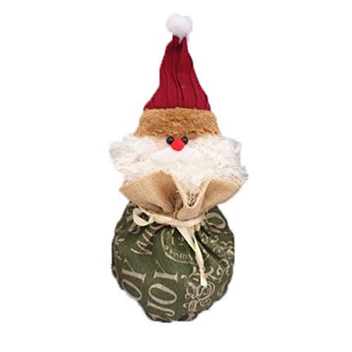 VIDOO Packung Mit Drei Weihnachten Große Weihnachten Kinder Geschenk Taschen Sackleinen Tuch Apple Taschen Heiligabend Süßigkeiten Taschen Geschenktaschen-A