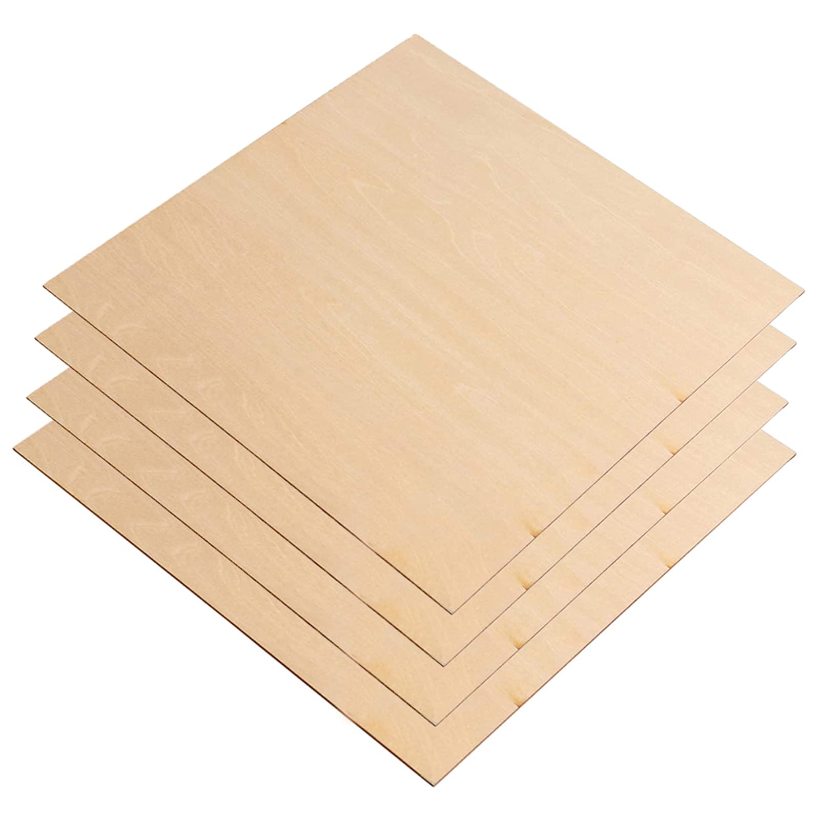 SHOUCAN Lindenholzplatten 45 × 45 cm Dicke 0,15-1 cm Geeignet Für DIY-Gebäudemodellteile,45×45×0.2cm 4pcs