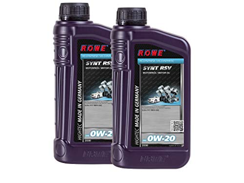 2 (2x1L) Liter ROWE HIGHTEC SYNT RSV SAE 0W-20 Motoröl für VOLVO Made in Germany