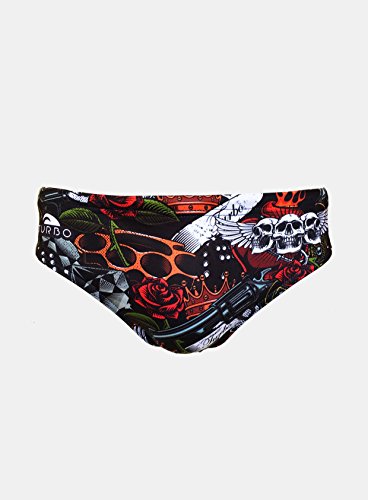 Turbo Herren SWIMSUIT WP HOMBRE OLD TATOO Badehose, rot, L