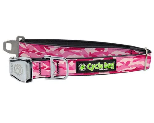 Cycle Dog rcm-pc-m Stil Metall Schnalle pink camo Flaschenöffner Hundehalsband mit Airline, mittel (30,5 cm 21 ")