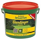 Eisendünger 10 kg granuliert Rasendünger Dünger Moosverdränger für ca. 400 m²