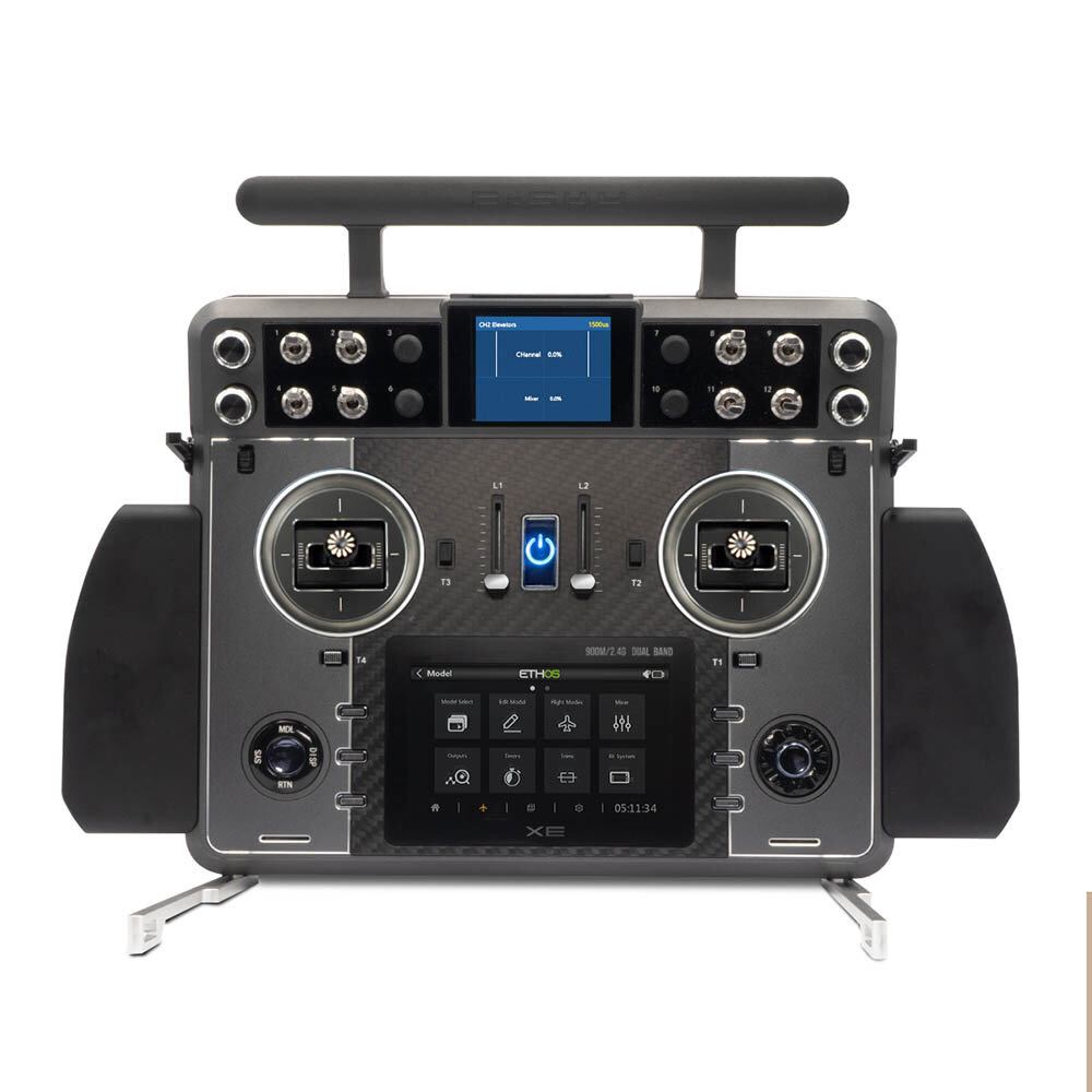 FrSky TANDEM XE 900 MHz / 2,4 GHz Dualband-Hall-Sensor-Gimbals 4,3-Zoll-Farb-Touchscreen mit funktionierendem ETHOS-Fern
