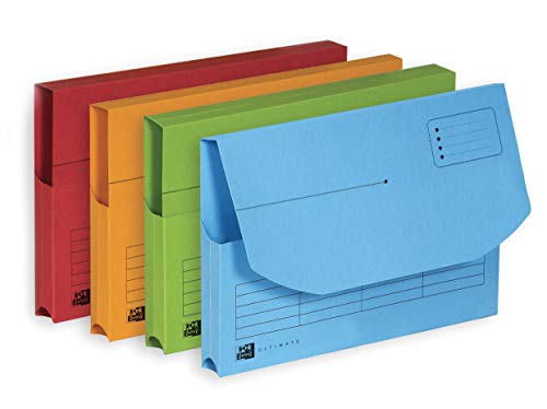 ELBA 100330167 Dokumententasche "ULTIMATE" | 25er Pack | mit Klappe | DIN A4 | aus 240 g/m² starkem Karton | 4 farben sortiert