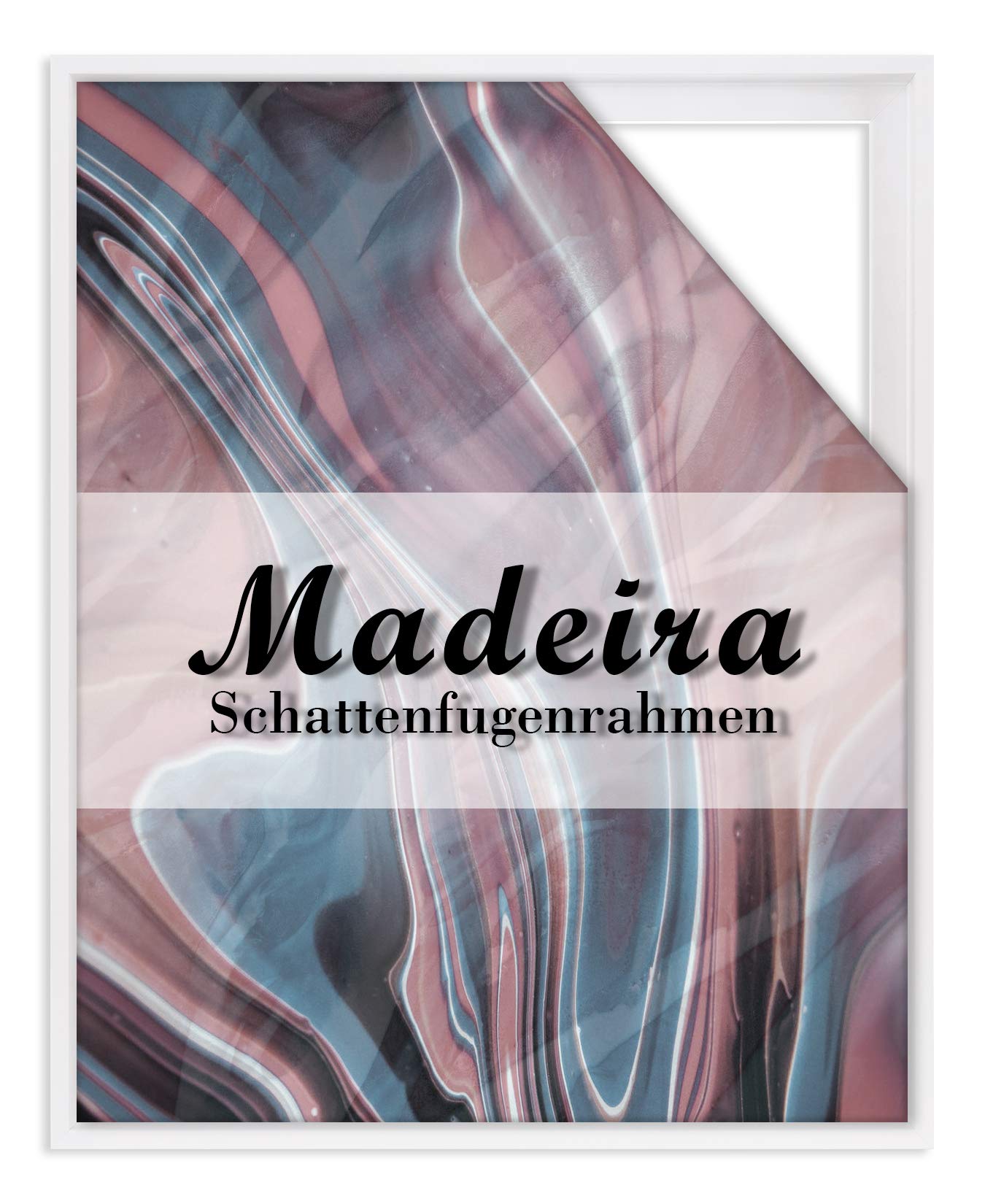 BIRAPA Madeira Schattenfugenrahmen für Leinwand 60x120 cm in Weiß, Holzrahmen, Rahmen für Leinwände, Leerrahmen für Leinwand, Schattenfugenrahmen für Keilrahmen