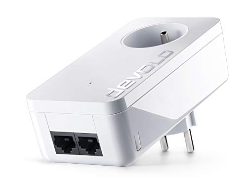 Devolo, Netzwerkanschluss weiß 550 Mb/s 2 ports + prise intégrée