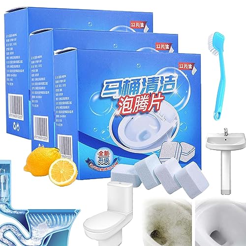 Flushbright Cleaning Tablets, Flushbright Toilet Cleaning Tablets, Flushbright Toilet Cleaner, Toilet Bowl Cleaner Tablets for Cleaning, Staying Clean And Bright Cleaning Tablets (3pcs)