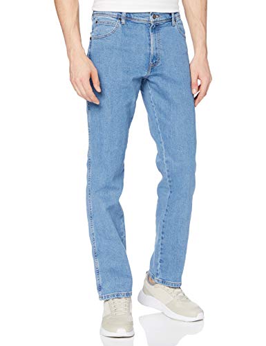 Wrangler Mens Regular FIT Jeans, Light Stone, 35/34