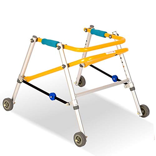 Tragbare Rollhilfe für Kinder mit Zerebralparese, Fraktur, Training der unteren Gliedmaßen, höhenverstellbare, faltbare Gehhilfe mit Rädern (Size : Small)