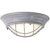 BRILLIANT Lampe Typhoon Wand- und Deckenleuchte 34cm grau Beton/weiß | 2x A60, E27, 30W, geeignet für Normallampen (nicht enthalten) | Für LED-Leuchtmittel geeignet