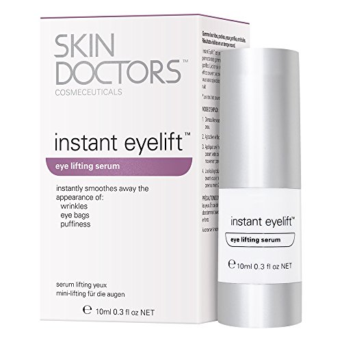 Skin Doctors Instant Eyelift, mit Hyaluronsäure, mildert das Erscheinungsbild von Falten, Tränensäcken, Schwellungen und strafft die Haut um die Augen herum. 10ml
