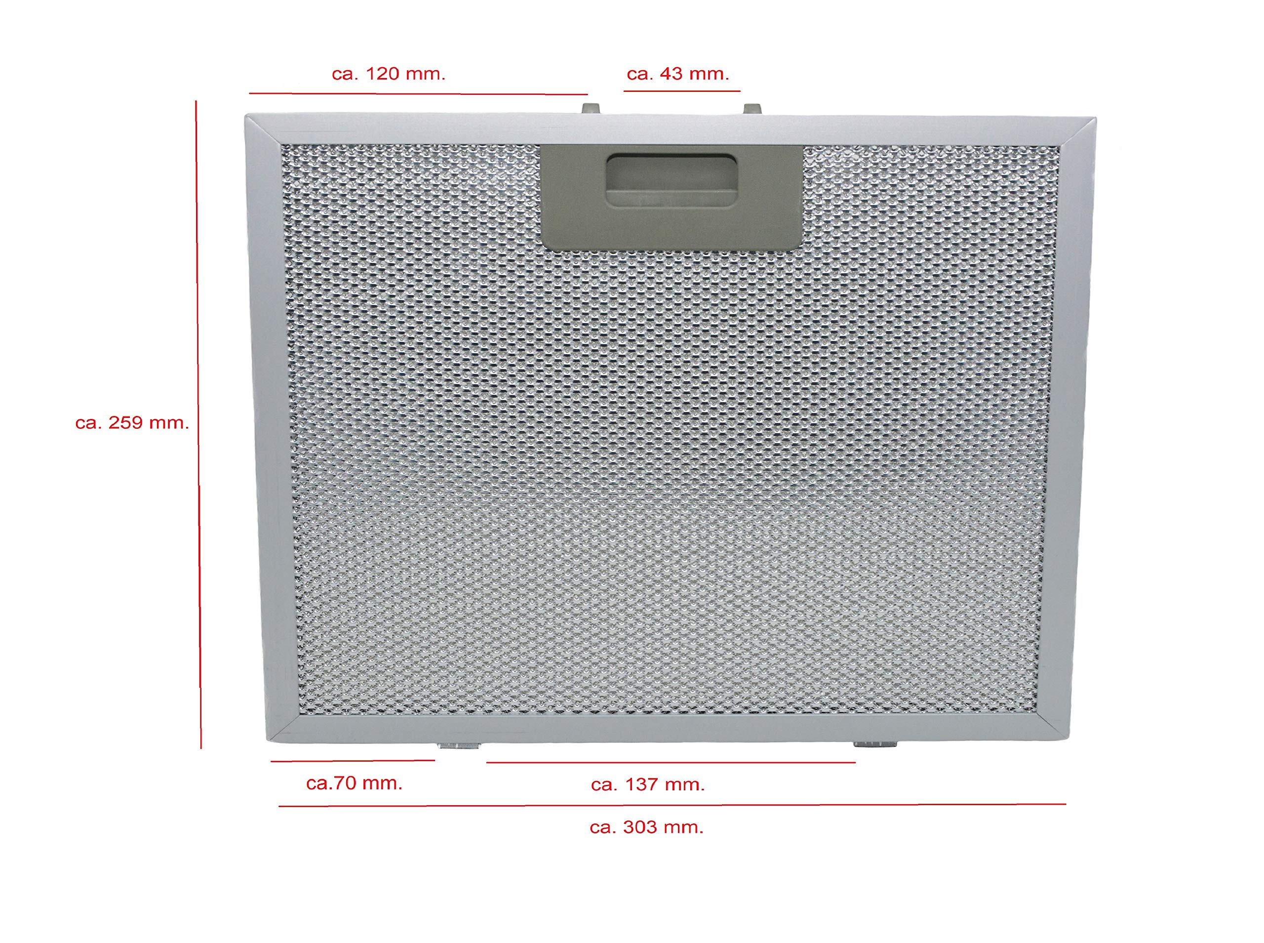Metall Fett Filter geeignet für PKM Dunstabzugshauben 31,9 cm x 27,1 cm. (1x Stück-MF-06)