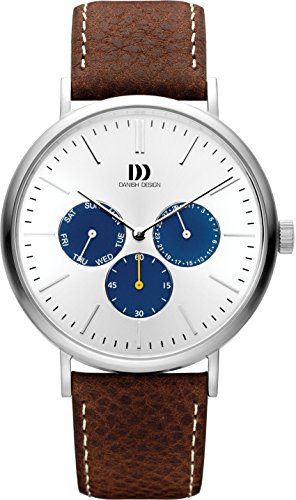Danish Design Herren Analog Quarz Uhr mit Leder Armband IQ12Q1233