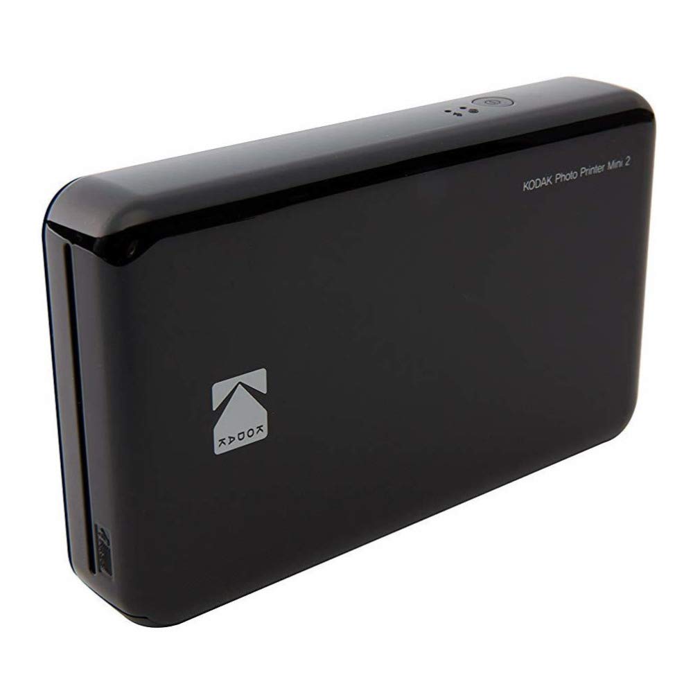 Kodak Mini 2 HD Wireless Mobile Instant Fotodrucker w / 4 Pass patentierte Drucktechnologie (Schwarz) - Kompatibel mit iOS & Android-Geräte - Echte Tinte in Einem Instant