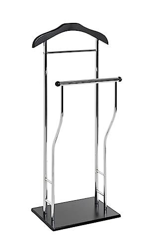 Haku Möbel Herrendiener - Stahlrohr in Chromoptik schwarz, Höhe 110 cm