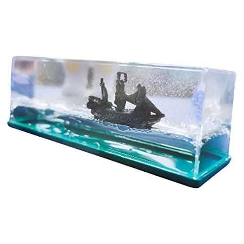 ZUREGO Kreuzfahrtschiff Spielzeug,Flüssiges Kreuzfahrtschiff, das Niemals sinkt Modell Schreibtischspielzeug - Neuheit Fluid Drift Flasche schwimmendes Schiff Schreibtischspielzeug für