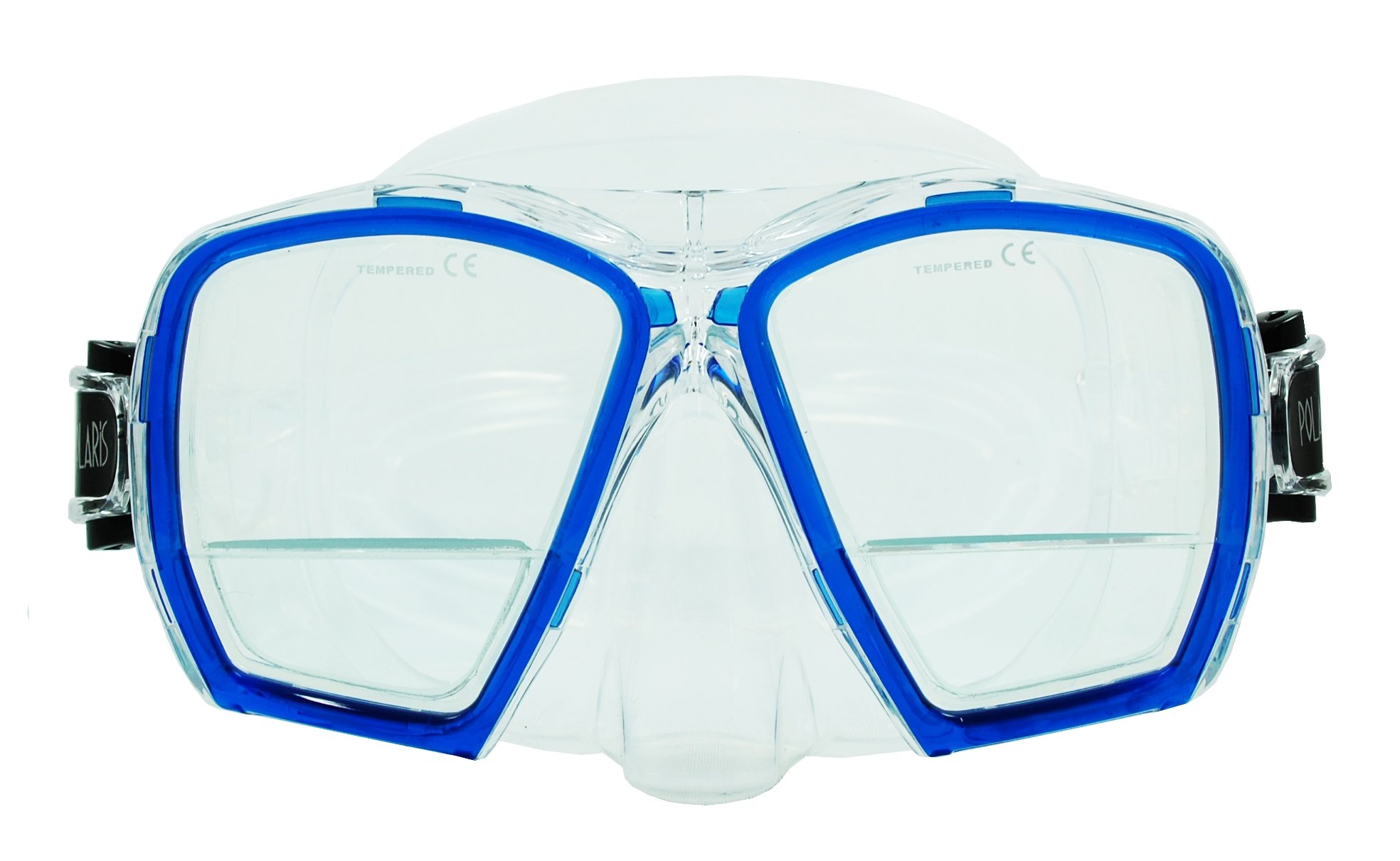 Polaris Plus Tauchmaske mit integrierten Plus Gläsern (blau)