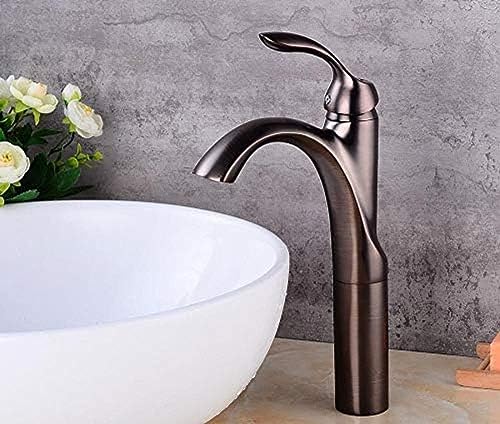 ZCZCLUKY Küchenarmaturen, Messing-Wasserhahn, Waschtischarmaturen, Schwarze Farbe, Waschbecken-Wasserhahn, Badezimmer-Wasserhahn, Waschbecken-Wasserhahn, Chrom-Wasser-Gold-Wasserhahn für Badezimmer,