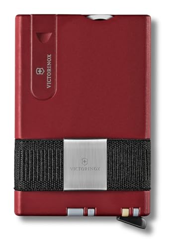 VICTORINOX Smart Card Wallet, 2 in 1 Portemonnaie mit Multitool, 10 Funktionen, Swiss Made, Kartenetui, inkl. Gelscheinband, Iconic Red (Rot)