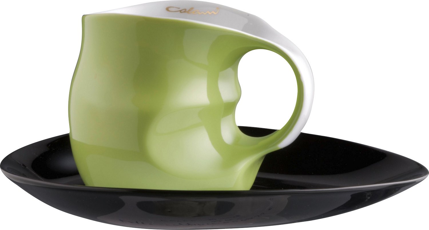 Luigi Colani ab OvO Kaffee-Cappuccino-Tasse 2tlg. green