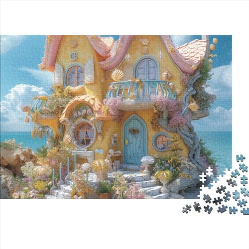 Fantasie-Haus Puzzle 1000 Teile Erwachsener, Mermaid-Inspired Puzzle 1000 Teile, Bwechslungsreiche Puzzle Erwachsene, Spielzeug Geschenk, Familien-Puzzlespiel 1000pcs (75x50cm)