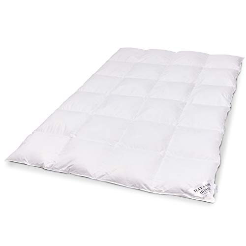 MH HS49 Sehr Warme Daunendecke 200x220cm 2500 Gramm Füllung EXTRA WARM Steppdecke Bettdecke Decke weiß 100% Natur NEU Gänse Daunen Federbett Daunenbett Oberbett