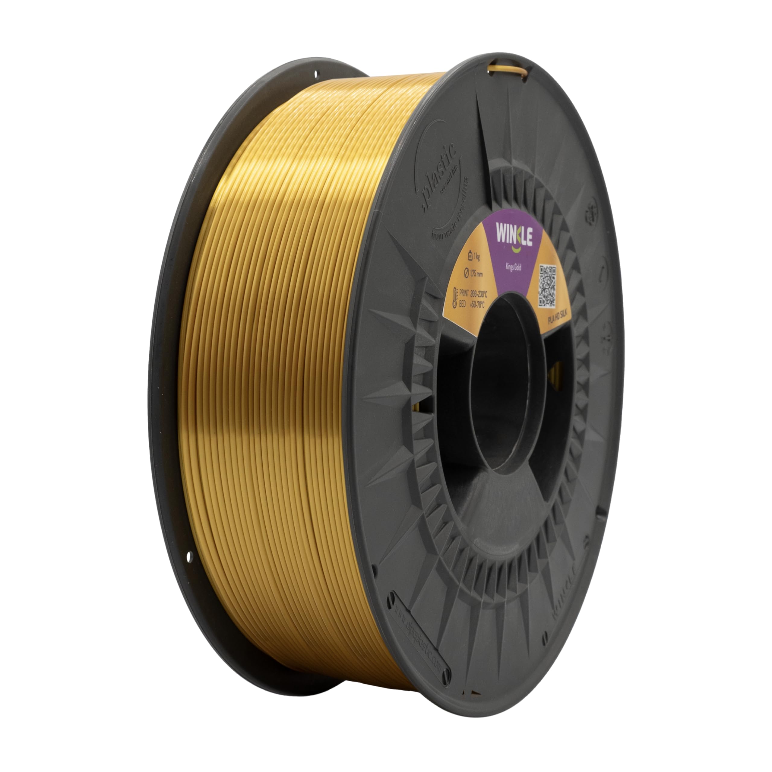 Winkle PLA SILK Kings Gold Filament | Pla 1,75 mm | Filament Print | 3D-Drucker | 3D-Filament | Farbe Kings Gold | Spule 1000 g