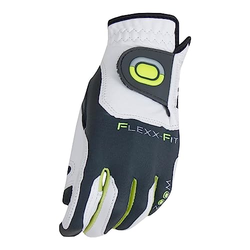 Zoom-Frauen LH Golf-Handschuh - Weiß/Charcoal/Lime - Einheitsgröße - Pack of 4