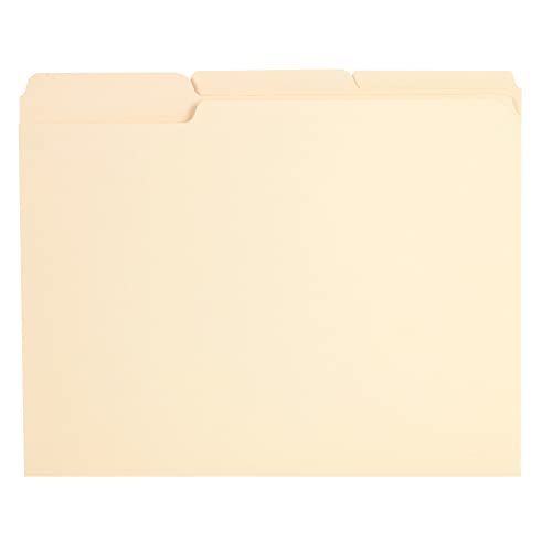 Pendaflex Reinforced Tab File Folders, Letter Size, Manila, 1/3-Cut, 100 Per Box (R752 1/3)