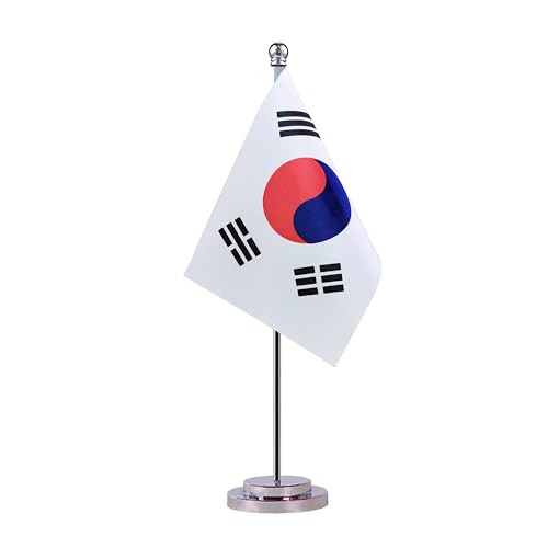 Südkoreanische Tischflagge, Tischflagge, kleine Mini-Tischflagge, Südkorea-Flagge, Miniatur-Flagge, internationale Weltlandflaggen, Festivals, Veranstaltungen, Feiern, Bürodekoration