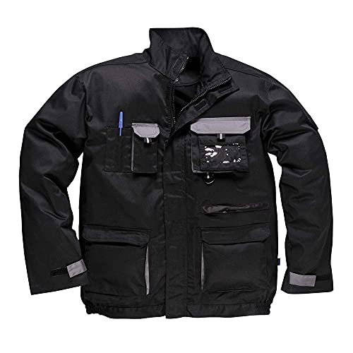 Portwest TX10 - Kontrast-Jacke, Farbe Schwarz, Größe Large