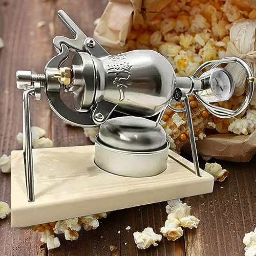 Popcorn-Popper, gesund, ölfrei, Vintage-Popcorn-Maker, 304 Edelstahl, manuelle Popcorn-Maschine, Geschenke für Urlaub, Heimdekoration,520ml