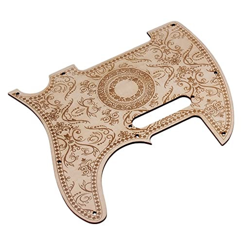 Accessories 3ply White pearl pearloid guitar pickguard plate durable (Color : Wood)