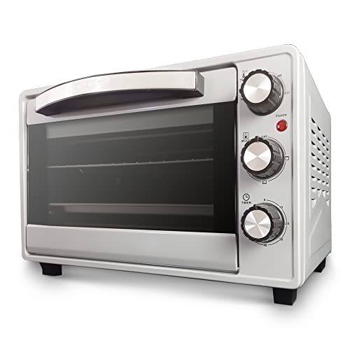 Grunkel - 23 Litre Multifunctional Electric Table Oven Silver with 1600 W power, ideal for pizzas and bread, model HR-23 Silver (Silver)