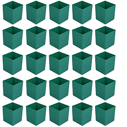 25 Stück Kunststoff-Einsatzkasten E 63/1, grün, 54x54x63 mm (LxBxH), aus Polystyrol