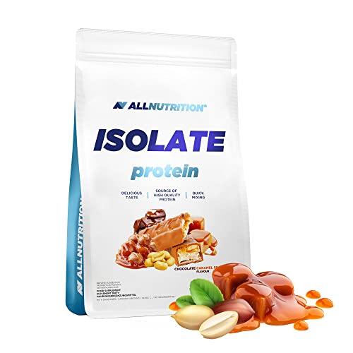 Allnutrition Isolate 908g Molkenproteinpulver Muskelaufbau (Chocolate Caramel Peanut)