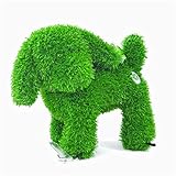 AniPlants, Grasfigur, Hund pinkelnd, Gartendeko, 35cm, Dekofigur Kunstrasen, wetterfest,