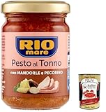 6x Rio Mare Pesto al Tonno con Mandorle e Pecorino, Thunfischpesto kochsauce mit Mandeln und Pecorino 130g + Italian Gourmet polpa 400g