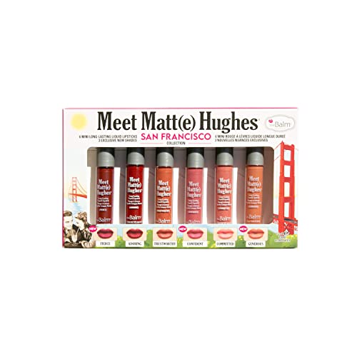 theBalm Meet Matte Hughes Set of 6 mini Long-Lasting Liquid Lipsticks San Francisco