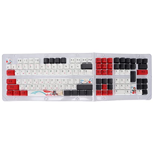 PBT Tastenkappe, Farbbeständige Ersatztastenkappen OEM Höhe Ergonomisches Design für 72 Tasten Tastatur für 68 Tasten Tastatur für 108 Tasten Tastatur