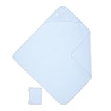 Bemini by Baby Boum 370STARY61TU Kapuzenbadetuch Terry Stary Frost, 90 x 90 cm, blau