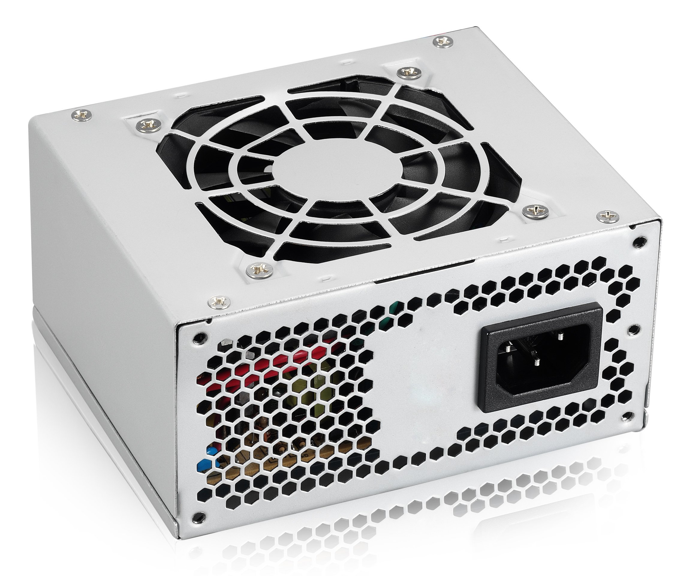 L-Link LL-PS-Micro 500 W Silver Power Supply Unit – Power Supply Units (500 W, 8 cm, 1 Fan (S), Side, Active, 20 + 4 Pin ATX)