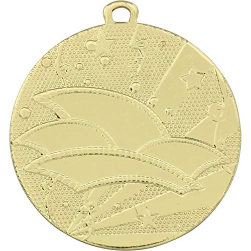 pokalspezialist 50 Stück Medaille Faschingsorden ODA 50 mm Metall günstig Gold