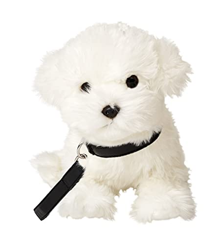 Uni-Toys - Malteser mit Leine - 26 cm (Länge) - Hund, Haustier - Plüschtier, Kuscheltier